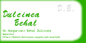 dulcinea behal business card